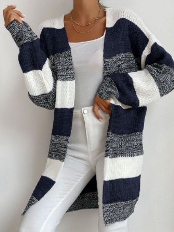 Elodie - Striped Knit Cardigan for Layering