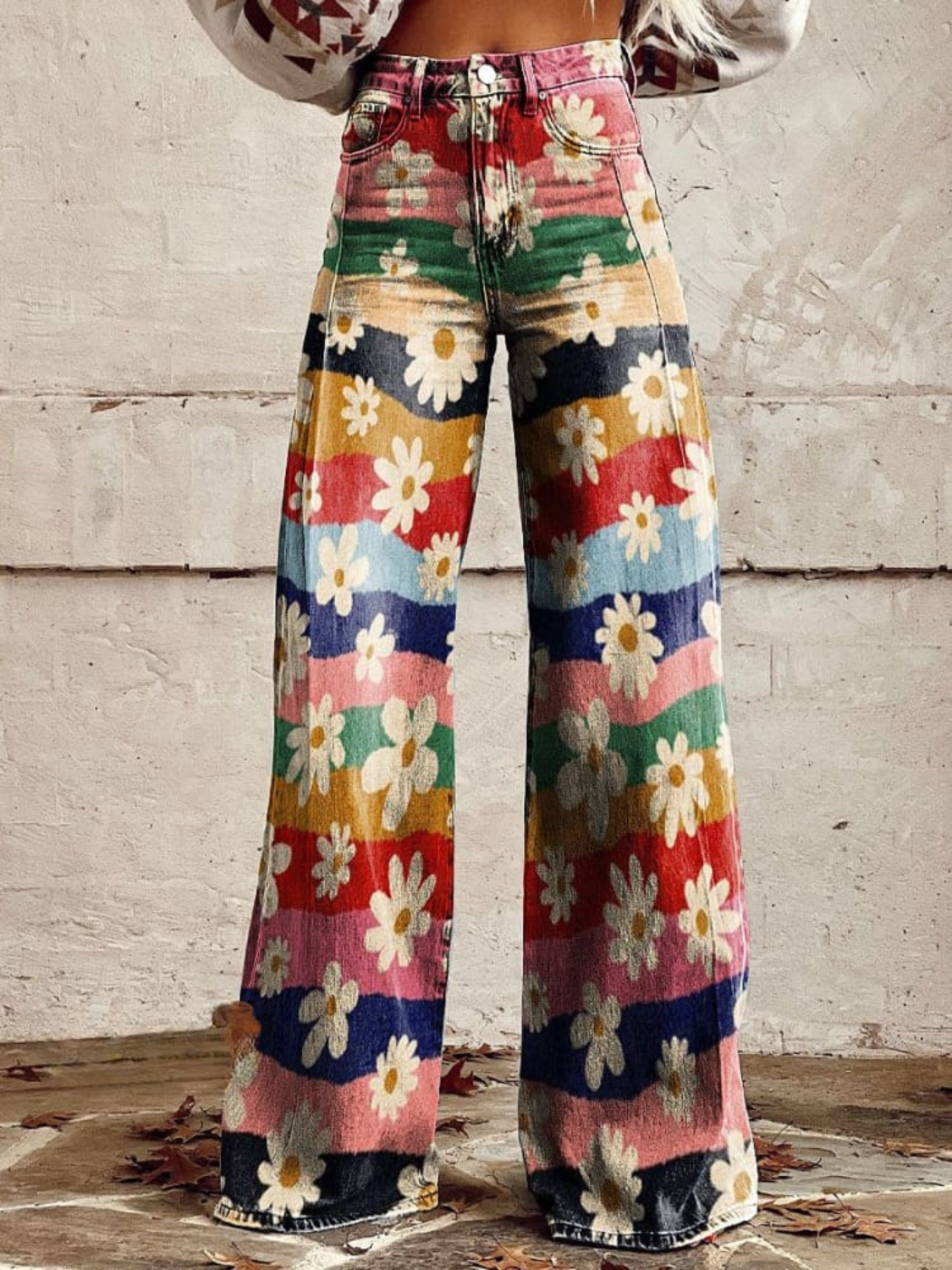 Léon - Elegant Floral Trousers