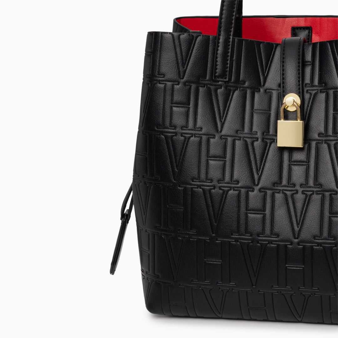 VH Embossed Shoulder Bag