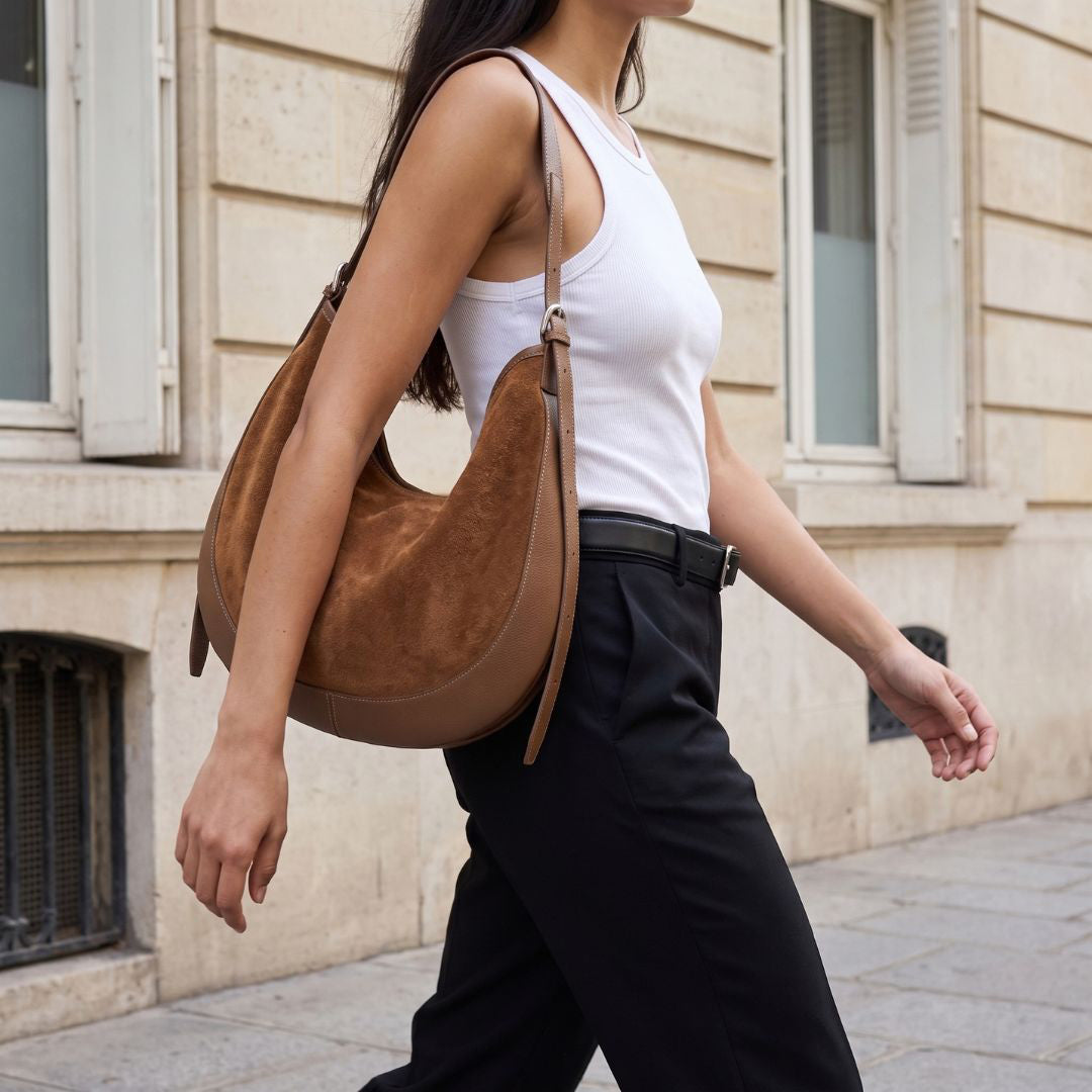 Halcyra Crescent Shoulder Bag