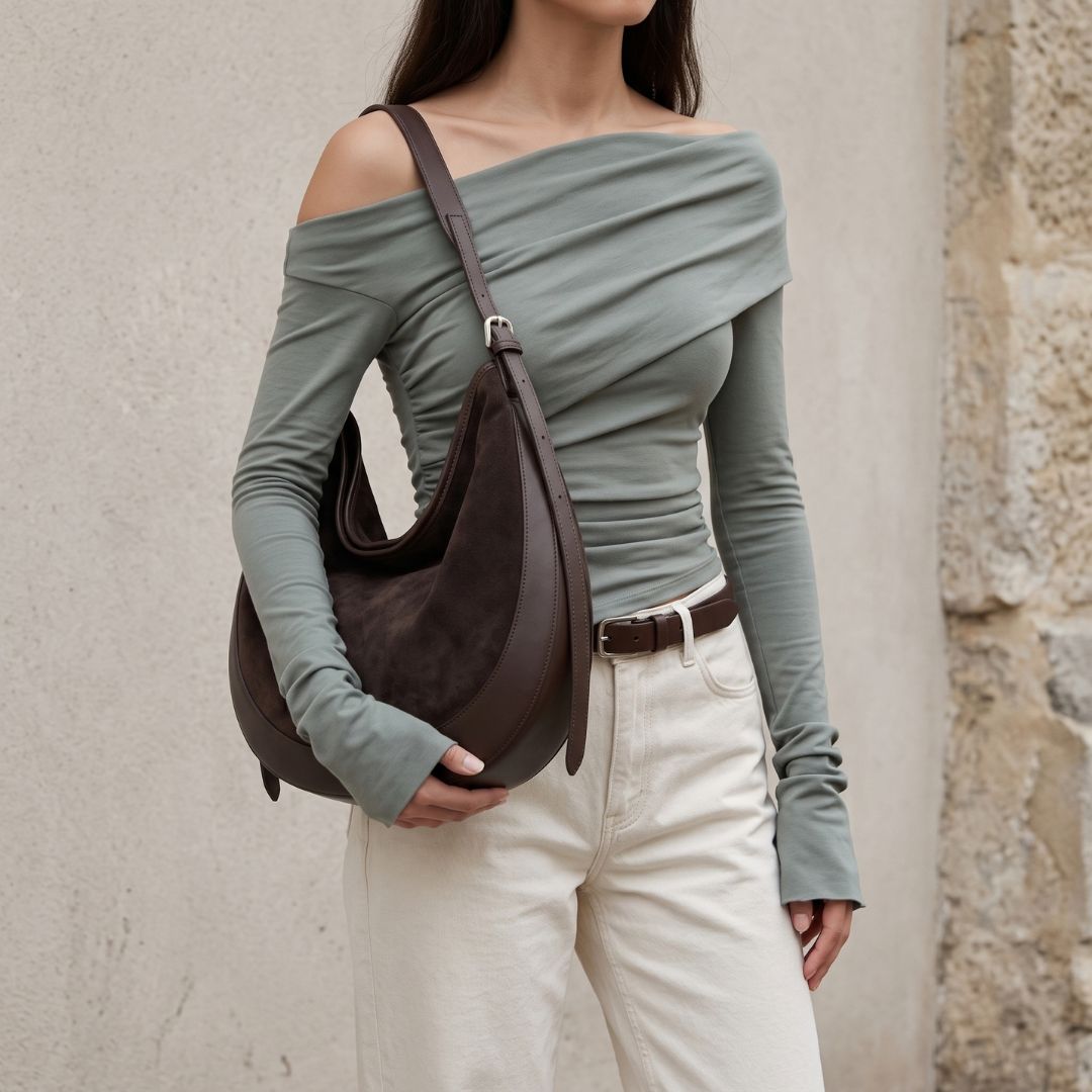 Halcyra Crescent Shoulder Bag