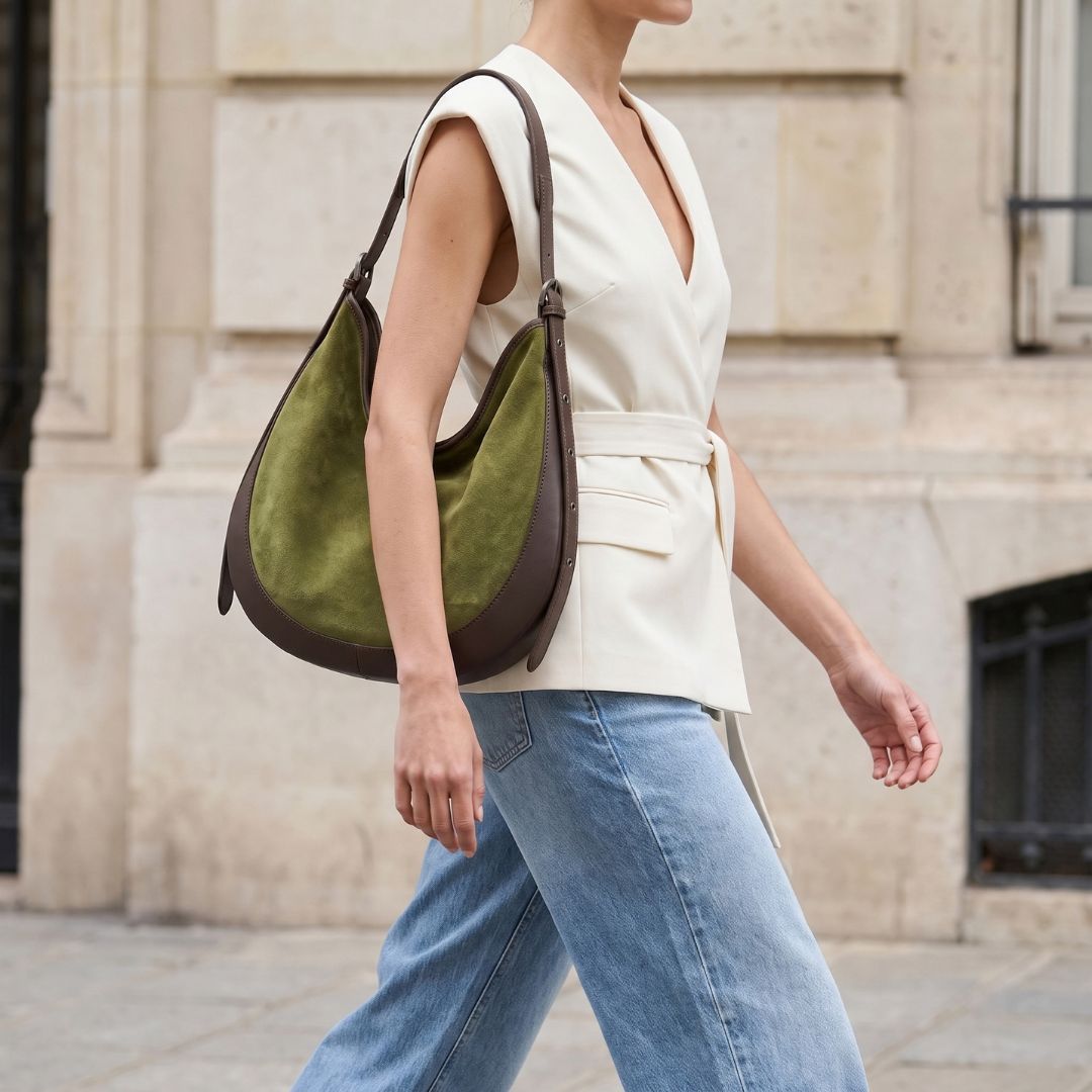 Halcyra Crescent Shoulder Bag