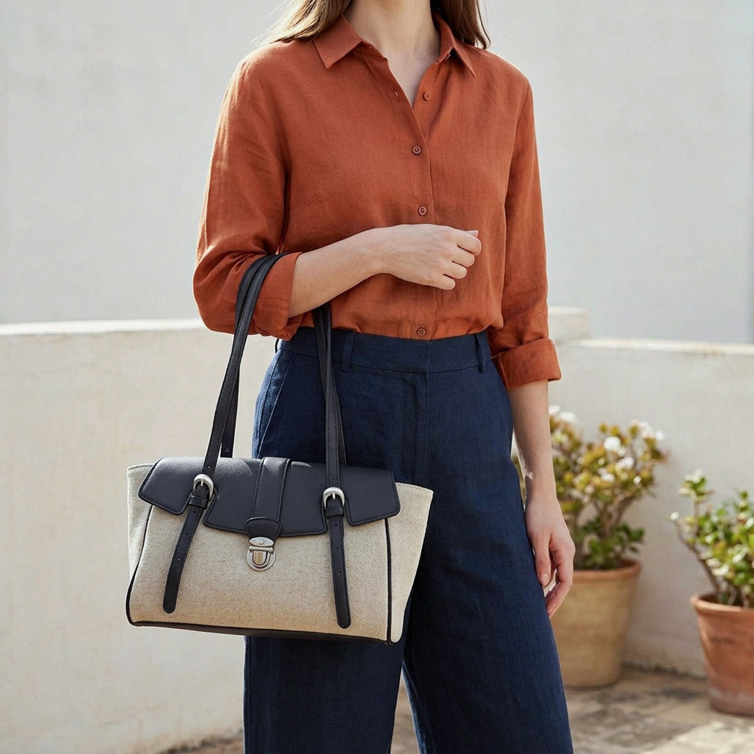 Marisette Two-Tone Shoulder Bag