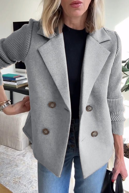 Camryn™ Elegant Knit-Sleeve Blazer