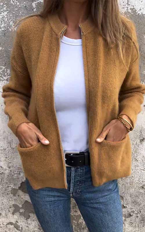 Josephine - Zip-Up Cardigan